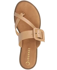 Journee Collection Women's Layra Strappy Buckle Flat Sandals