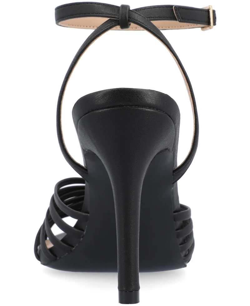 Journee Collection Women's Vanita Stiletto Strappy Dress Sandals