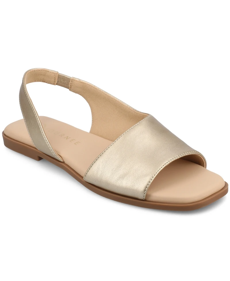 Journee Collection Women's Brinsley Slingback D'Orsay Flat Sandals