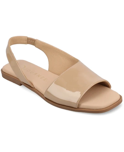 Journee Collection Women's Brinsley Slingback D'Orsay Flat Sandals