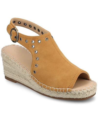 Journee Collection Women's Crisie Peep Toe Espadrille Wedge Sandals