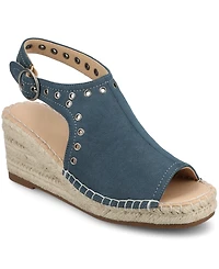 Journee Collection Women's Crisie Peep Toe Espadrille Wedge Sandals