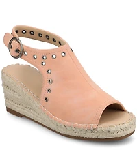 Journee Collection Women's Crisie Peep Toe Espadrille Wedge Sandals