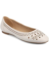 Journee Collection Women's Kamrah Perforated Ballet Flats
