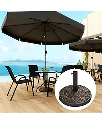 Outsunny 19" Patio Umbrella Base 26 lbs Umbrella Sd for 1.5"/1.9"