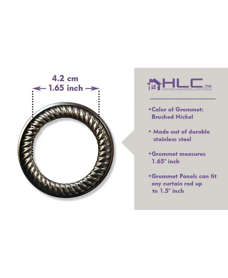 Hlc.me Sheer Grommet Patio Curtain Panel for Sliding Glass Doors - 100 W x 84 L