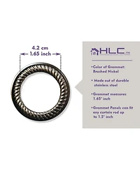Hlc.me Sheer Grommet Patio Curtain Panel for Sliding Glass Doors - 100 W x 84 L