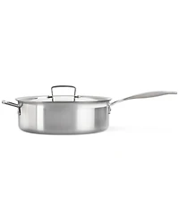 Le Creuset Classic Stainless Steel Round Saute Pan with Lid, 6 Qt.