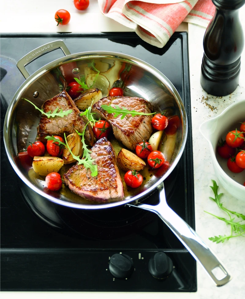 Le Creuset Classic Stainless Steel Round Frying Pan, 11"