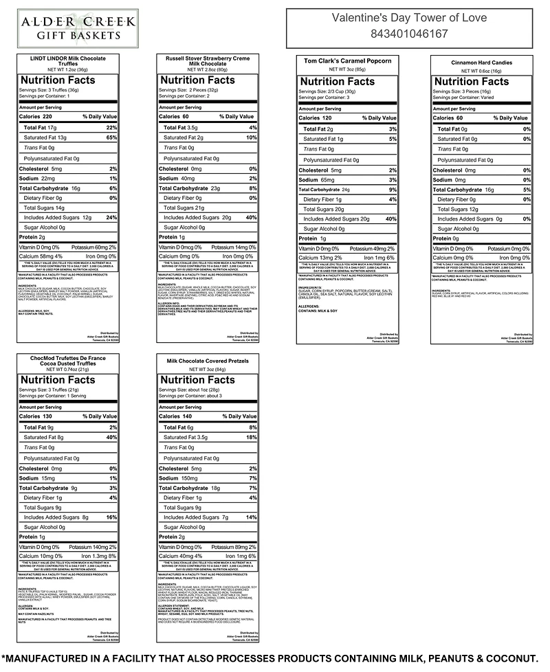 Alder Creek Gift Baskets Valentine's Day Tower of Love