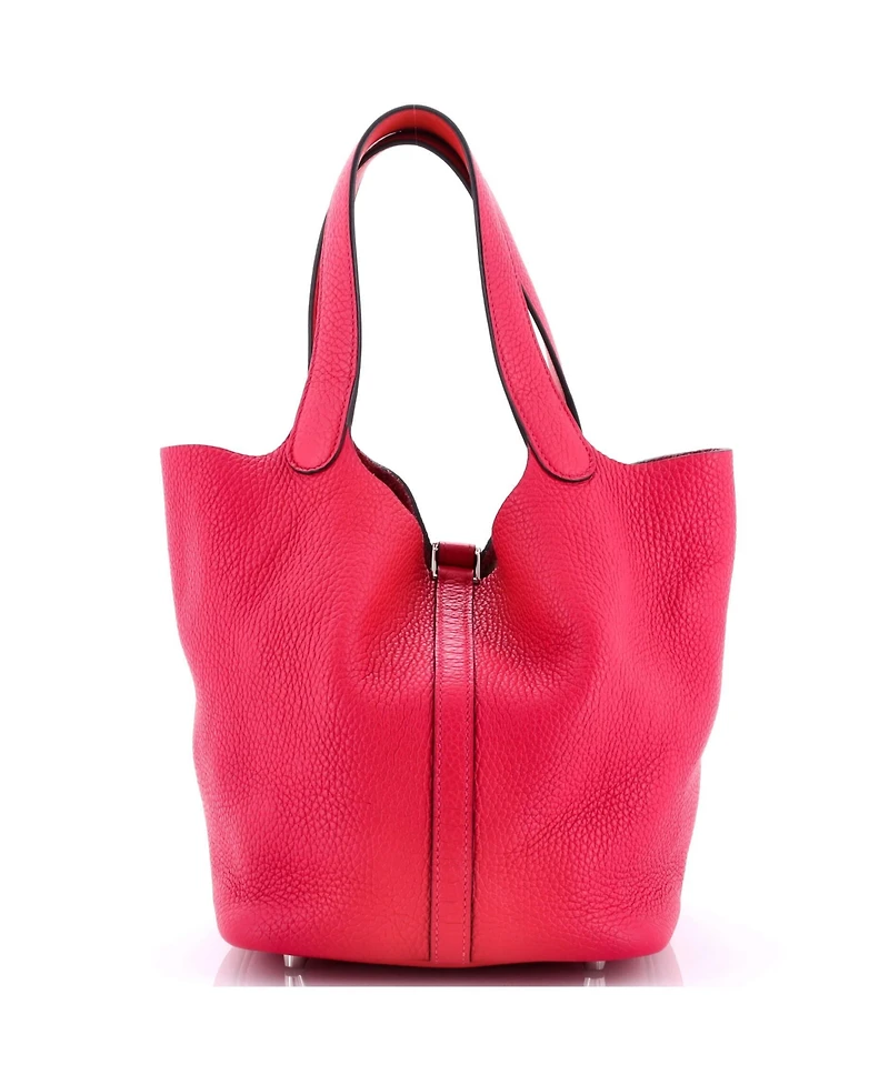 Pre-Owned HERMES Mm Eclat Picotin Lock Bag Clemence with Swift