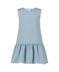Blueberi Boulevard Toddler and Little Girls Drop Waist Sleeveless Peplum Hem Dress