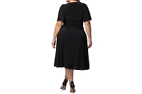 Kiyonna Plus Jemma Ruched Tie Dress