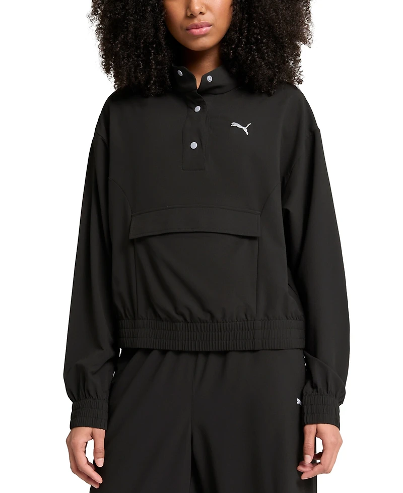 Puma Women's Essential Ripstop Snap-Placket Jacket