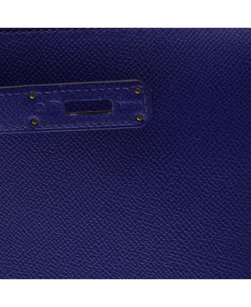 Pre-Owned HERMES Kelly 32 Handbag Blue Epsom with Gold Hardware