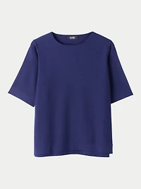 Gobi Cashmere Women's Box-Cut Cotton Silk Blend T-Shirt