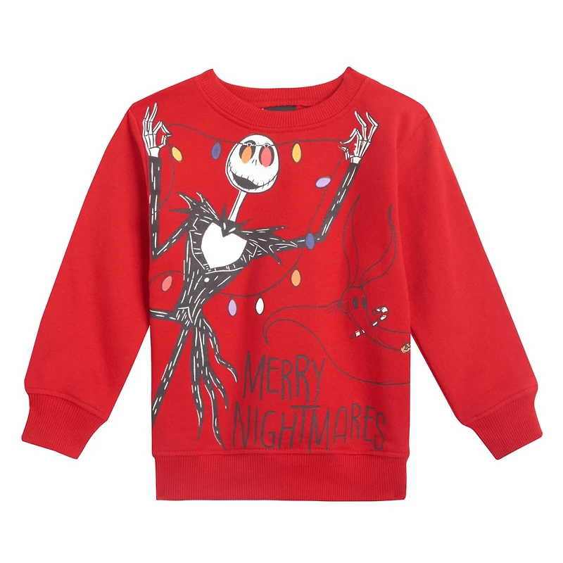 Nightmare Before Christmas Little Boys Disney Fleece Sweatshirt and Jogger Pants Outfit Set