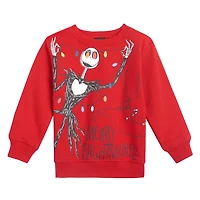 Nightmare Before Christmas Little Boys Disney Fleece Sweatshirt and Jogger Pants Outfit Set