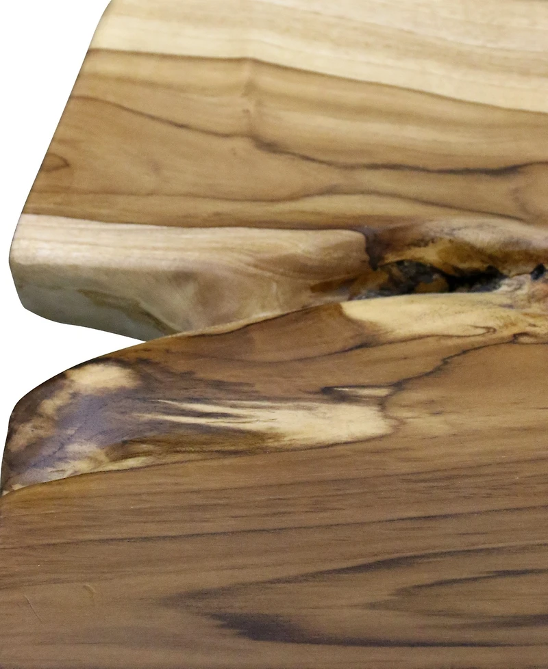 StyleCraft Home Collection 39.5" Iron Baron Contemporary Live Edge Paperclip Leg Coffee Table