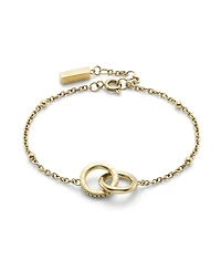 Olivia Burton Women's Amity Interlock Gold Tone Stainless Steel Bracelet