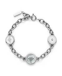 Olivia Burton Signature Charms Silver Tone Bracelet
