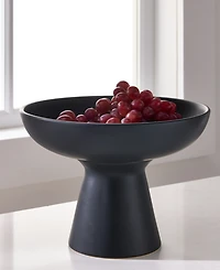 The Cellar Matte Black Footed Bowl, Exclusively at Macy's