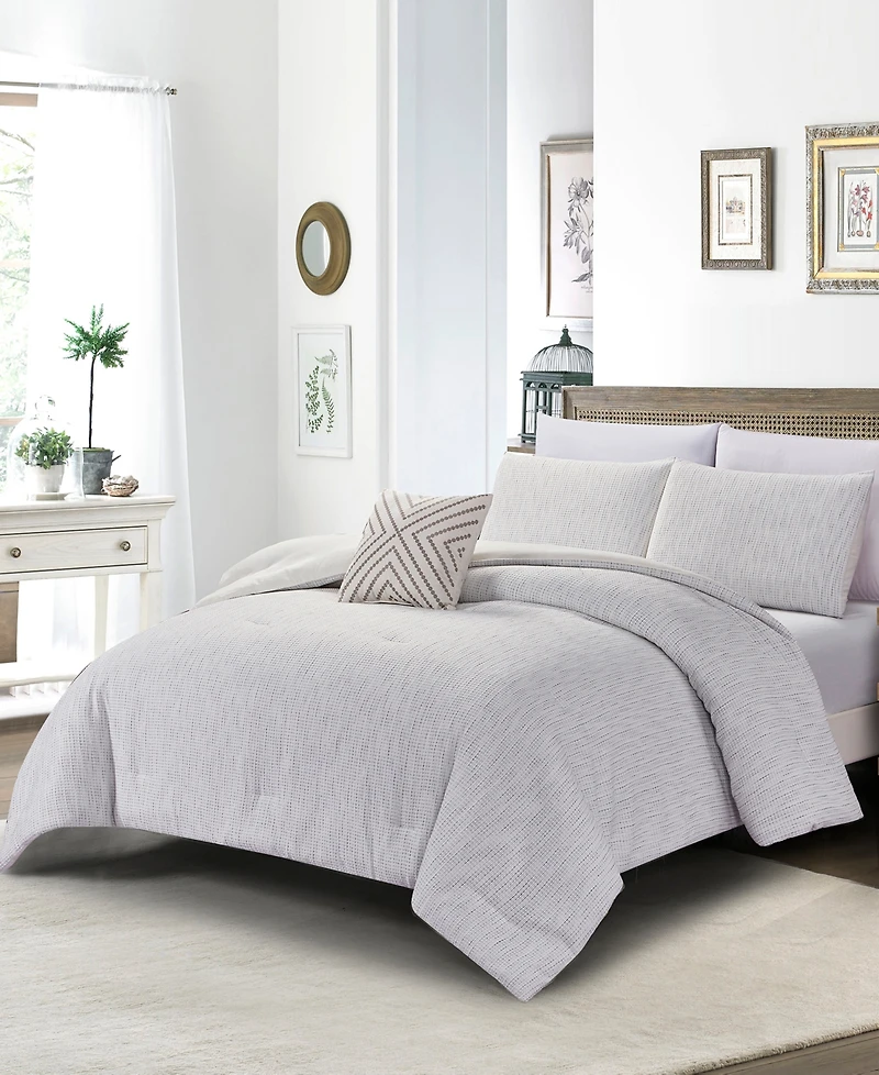 Rachel Roy Chenille Waffle -Pc. Comforter Set