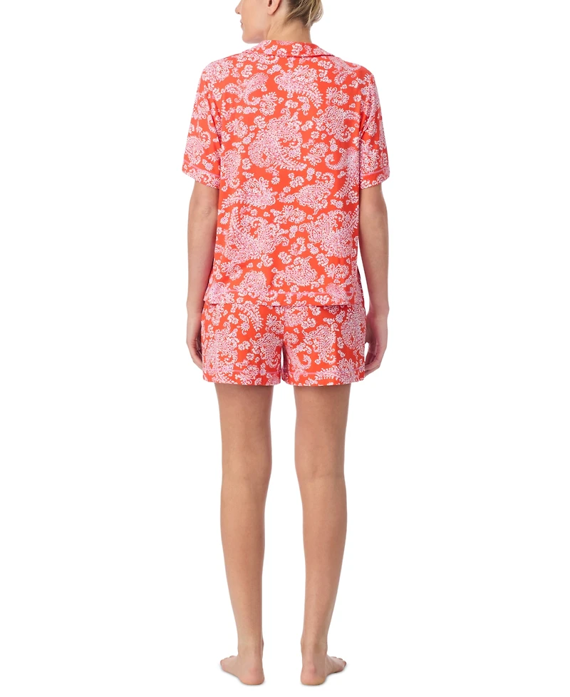 Sanctuary Women's Short-Sleeve Shirt & Boxer Pj Set