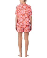 Sanctuary Women's Short-Sleeve Shirt & Boxer Pj Set