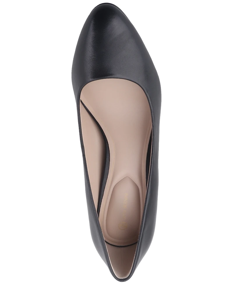 Giani Bernini Women's Verronica Almond Toe Leather Pumps, Created for Macy's