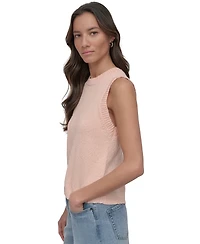Dkny Jeans Women's Cotton Boucle Sleeveless Sweater - Twv