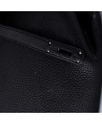 Pre-Owned Hermes Birkin 35 Handbag Black Clemence with Palladium Hardware