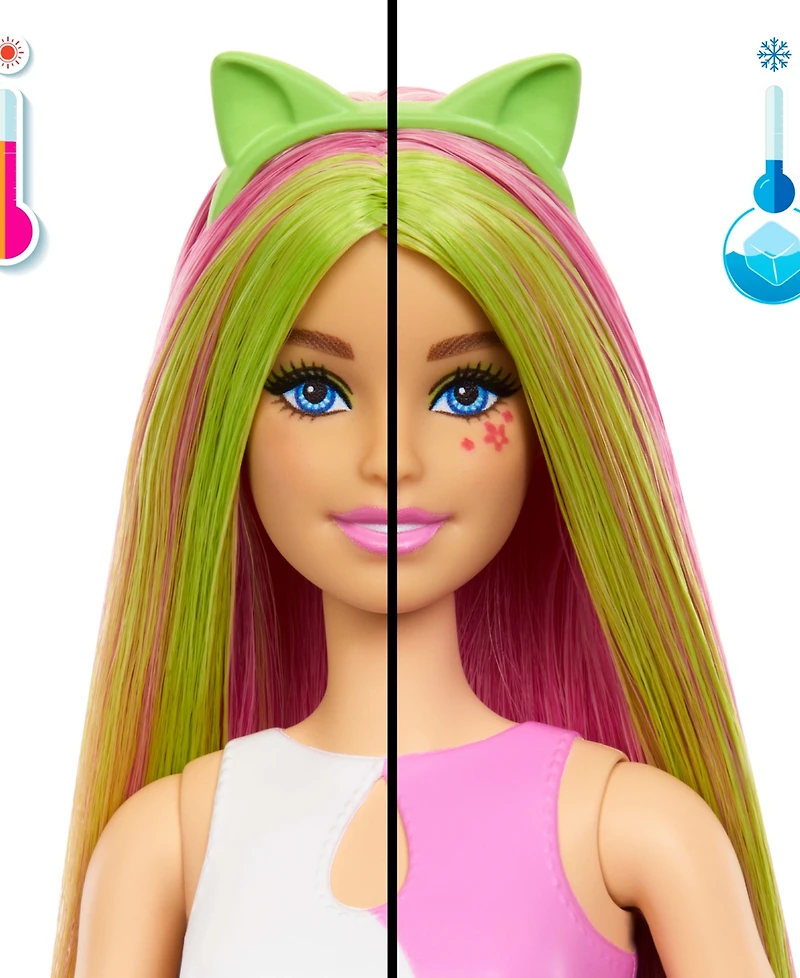 Barbie Pop Reveal Shakes Series Doll & Accessories Set, Scented Cute Kitten Fashion Doll