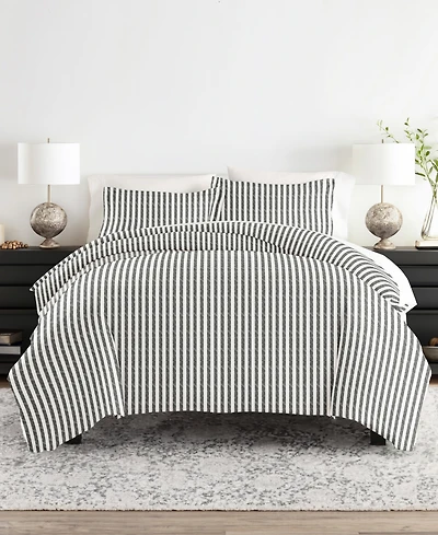 ienjoy Home Tranquil Sleep Patterned Duvet Cover Set, Full/Queen