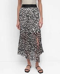 Dkny Women's Printed Chiffon Midi Skirt