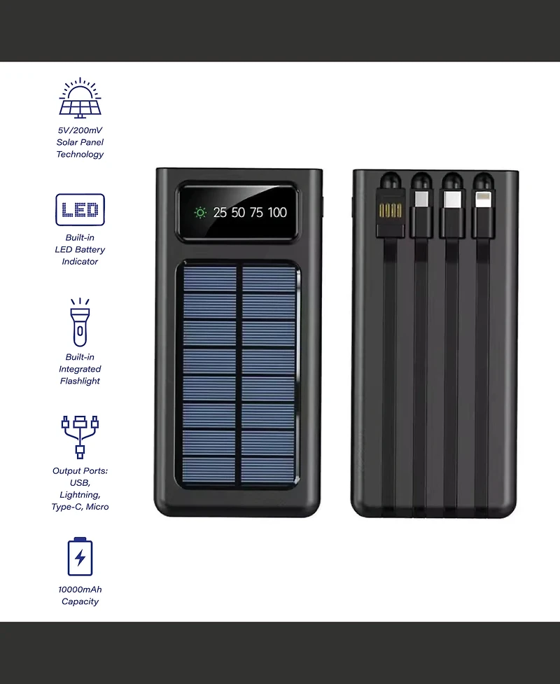 Led Portable Solarsync Power Bank – PoLED Portable Solarsync Power Bank – Power Anytime, Anywherewer Anytime, Anywhere