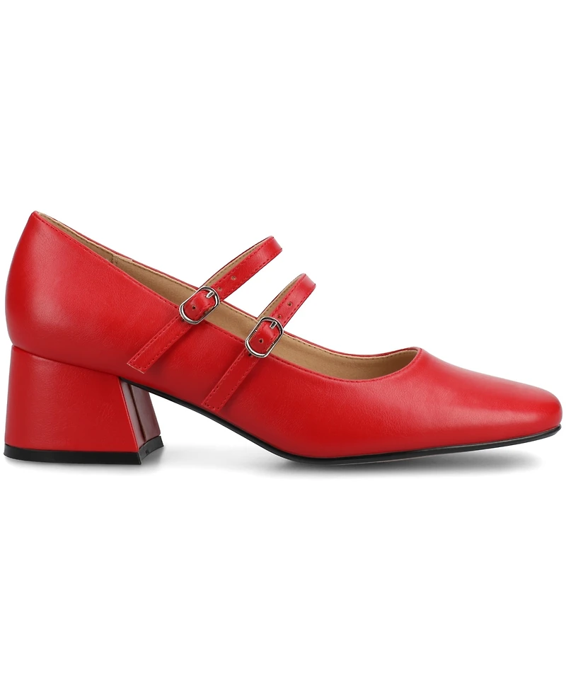 Journee Collection Women's Nally Double Strap Mary Jane Pumps