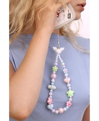 Multicolor Various Shape Beads Phone Strap 8.0″