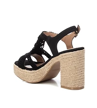 Women's Heeled Jute Platform Sandals By Xti