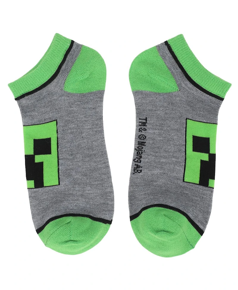 Minecraft Women's Character Heads 5-Pair Ankle Socks