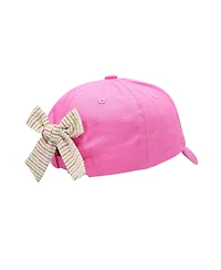 Bits & Bows Girls Tee Time Bow Baseball Hat
