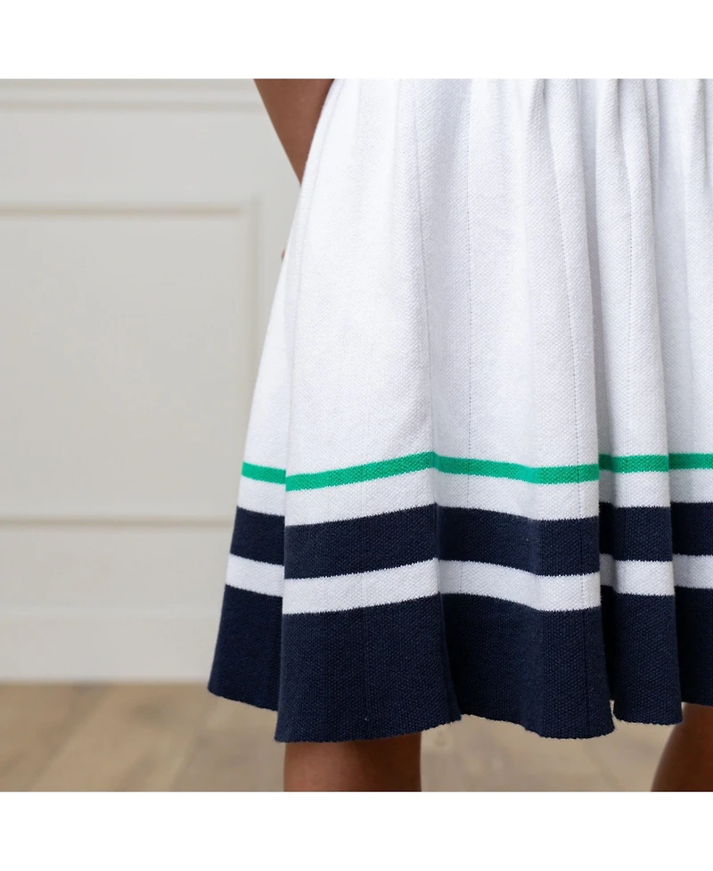 Hope & Henry Little Girls Sleeveless Tennis Sweater Dress