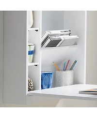 Kings Brand Furniture Culver Fold-Away Writing Desk (White)