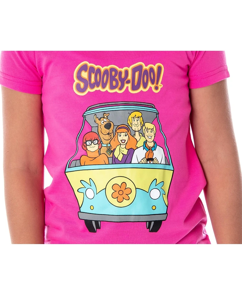Scooby Doo Girls Scooby-Doo Mystery Machine Shaggy Daphne Velma Fred Sleep 2-Piece Jogger Pajama Set