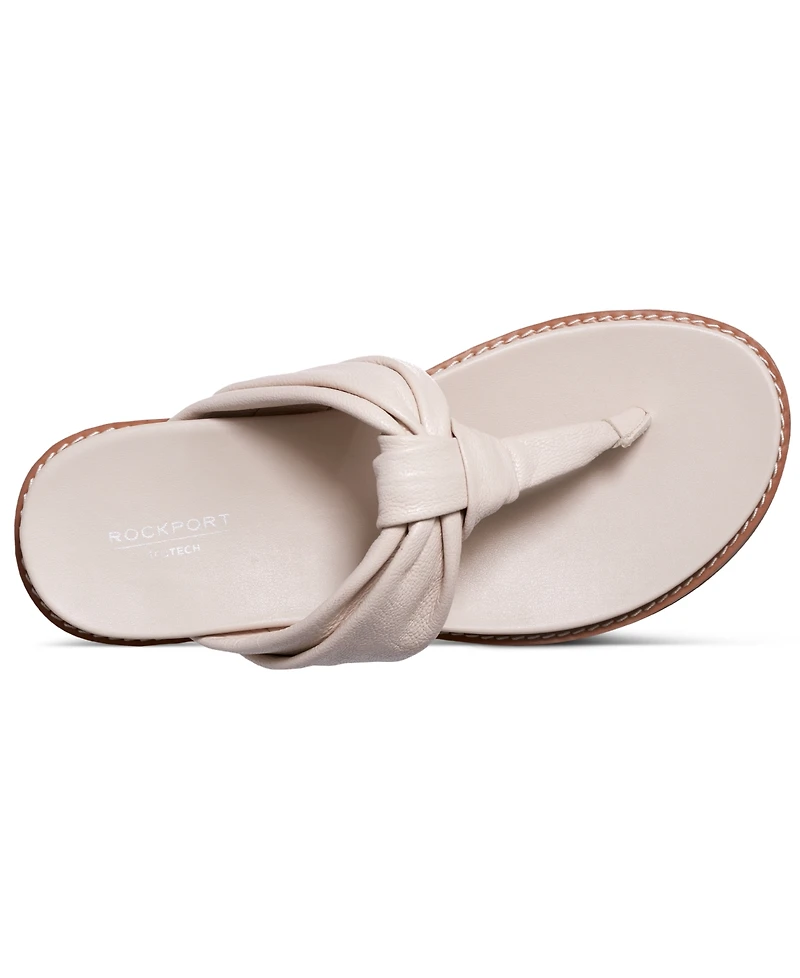 Rockport Women's Osarra Open Toe Thong Casual Flat Sandals