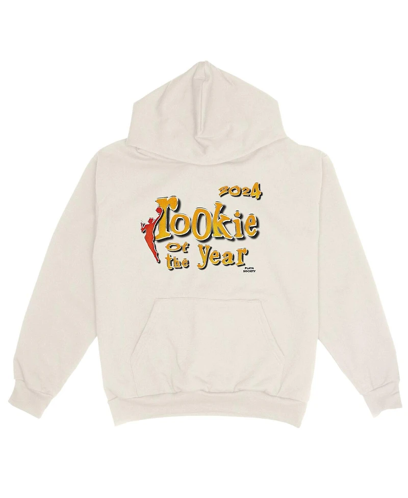 Playa Society Men's and Women's Caitlin Clark Cream Indiana Fever 2024 Wnba Rookie of the Year Pullover Hoodie