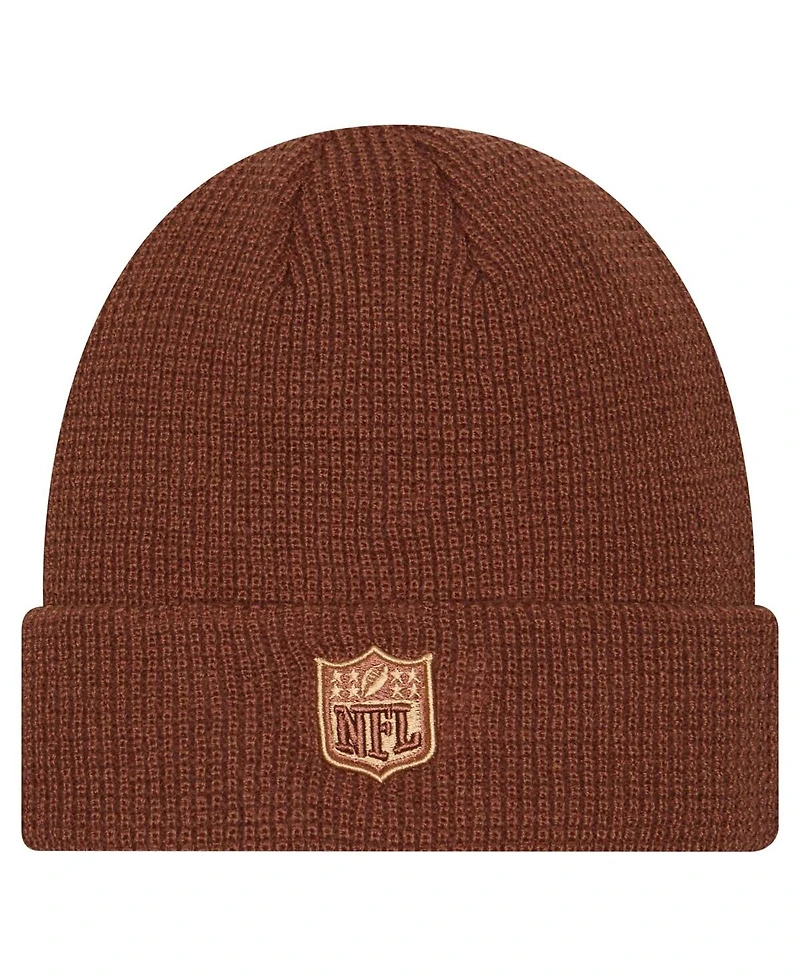New Era Men's Brown Las Vegas Raiders Tiramasu Waffle Cuffed Knit Hat