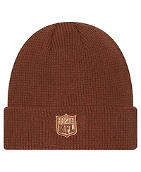 New Era Men's Brown Las Vegas Raiders Tiramasu Waffle Cuffed Knit Hat