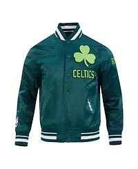 Pro Standard Men's Kelly Green Boston Celtics 2024/25 City Edition Chenille Satin Full-Snap Jacket
