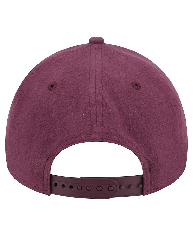 New Era Men's Maroon/Tan San Francisco 49ers Moleskin A-Frame 9FORTY Adjustable Hat